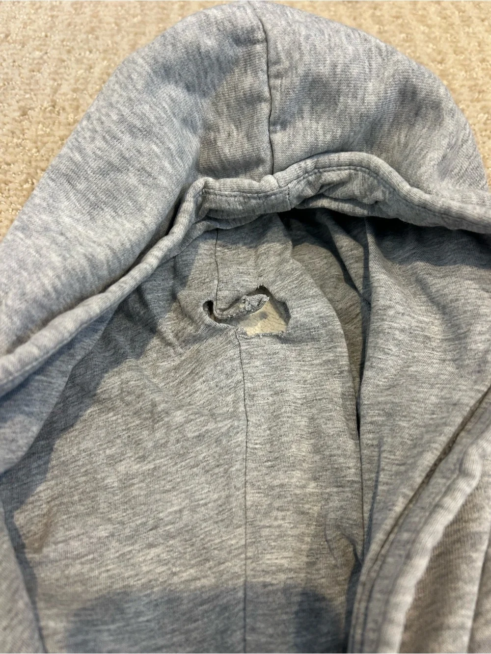 adidas Grey Full-Zip Hooded Sweatshirt with Black Stripes